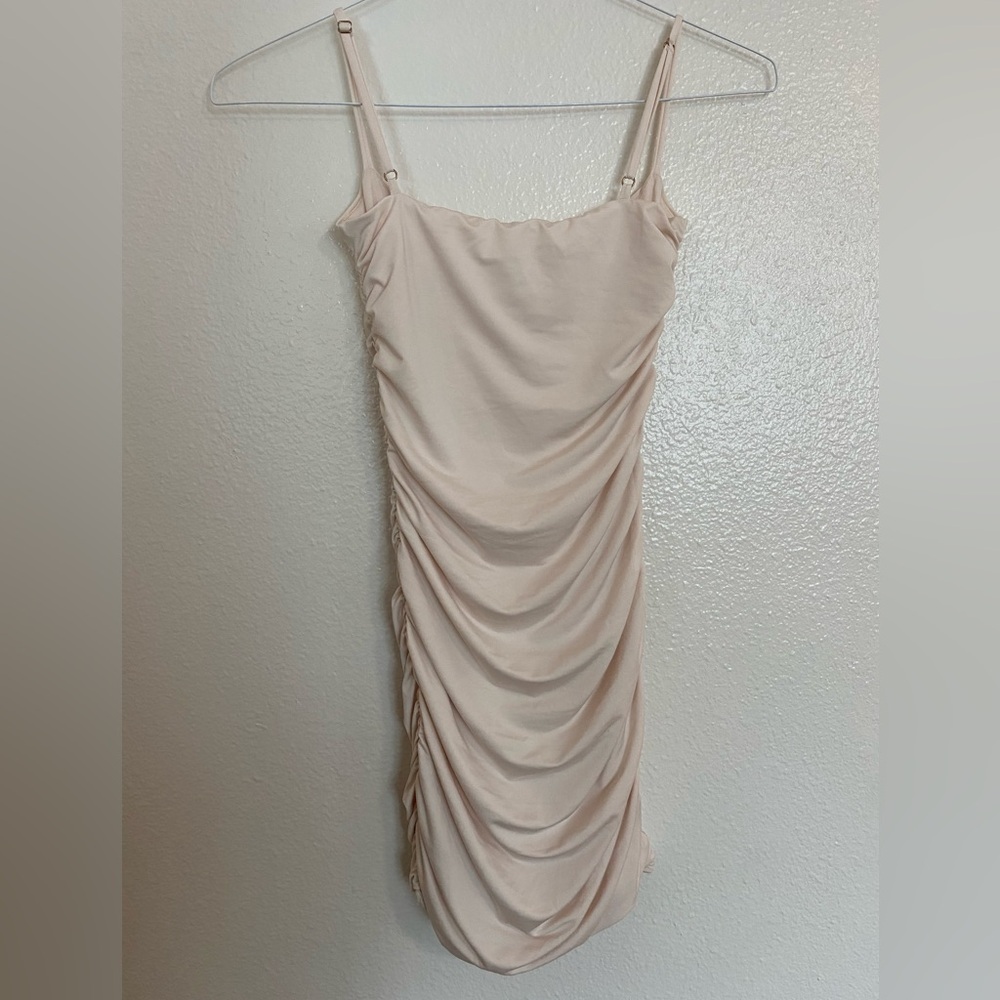 Oh Polly White Ruched Bodycon Mini Dress - Picture 5 of 8